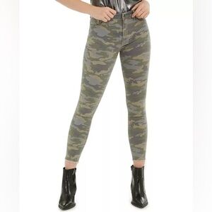 NWT Hudson Barbara High Rise Super Skinny Ankle Jeans Frayed Ankle Camo Size 25